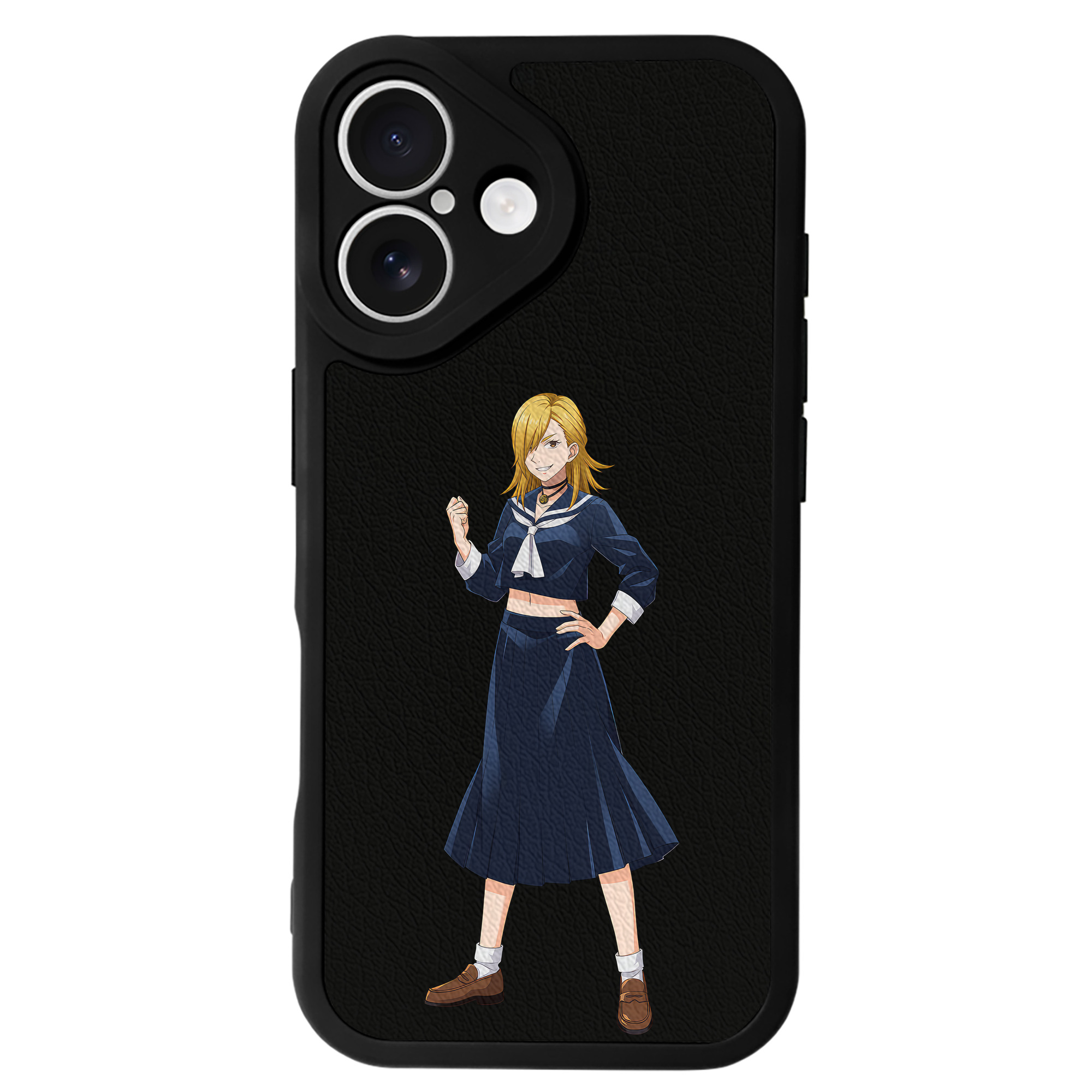 （画像用） 呪術廻戦 Jujutsu Kaisen 【iPhone 16シリーズ対応】シリコンスマホケース（レザー調） 材質：シリコン
